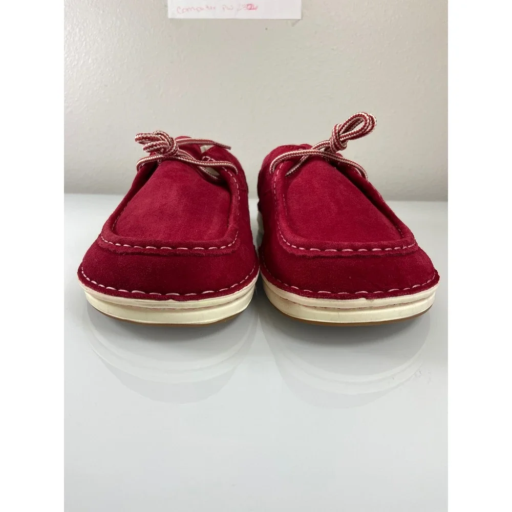 Birkenstock Men's US 12 EU 45 Pasadena Red Suede Veloursleder‎ Lace Up Shoes NEW